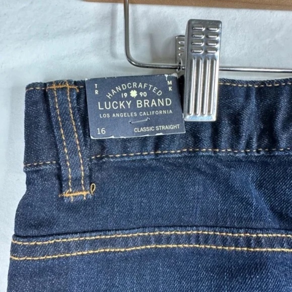 Lucky‎ Brand Classic Straight Blue Jeans Size 16 - Picture 5 of 8